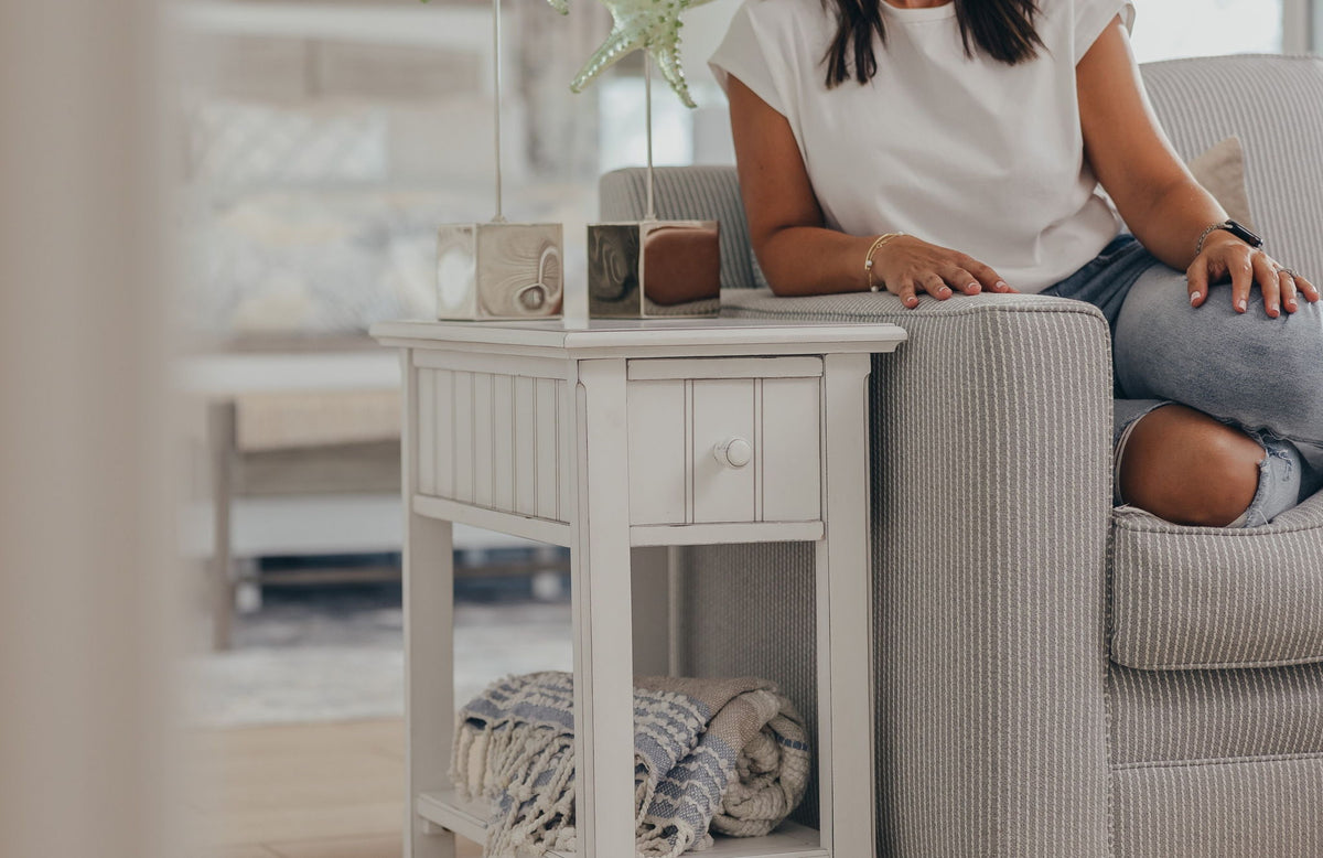 Monaco - Chairside Table - Blanc