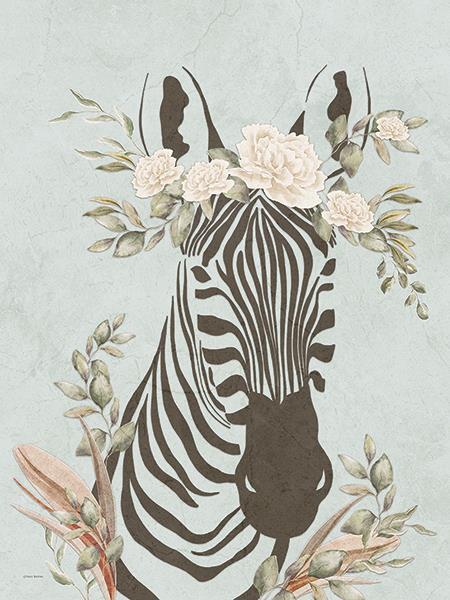 Safari Zebra Dreaming By Yass Naffas Designs (Small) - Light Blue