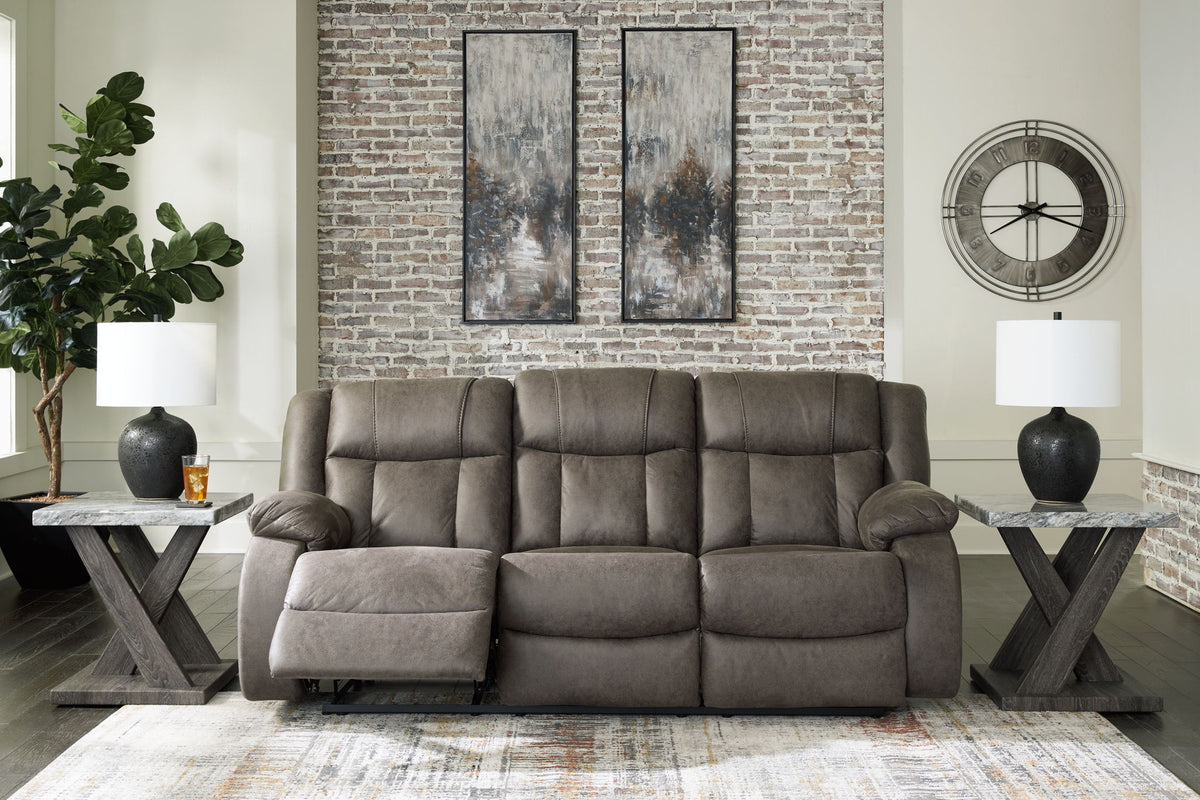 First Base - Reclining Sofa - Gunmetal