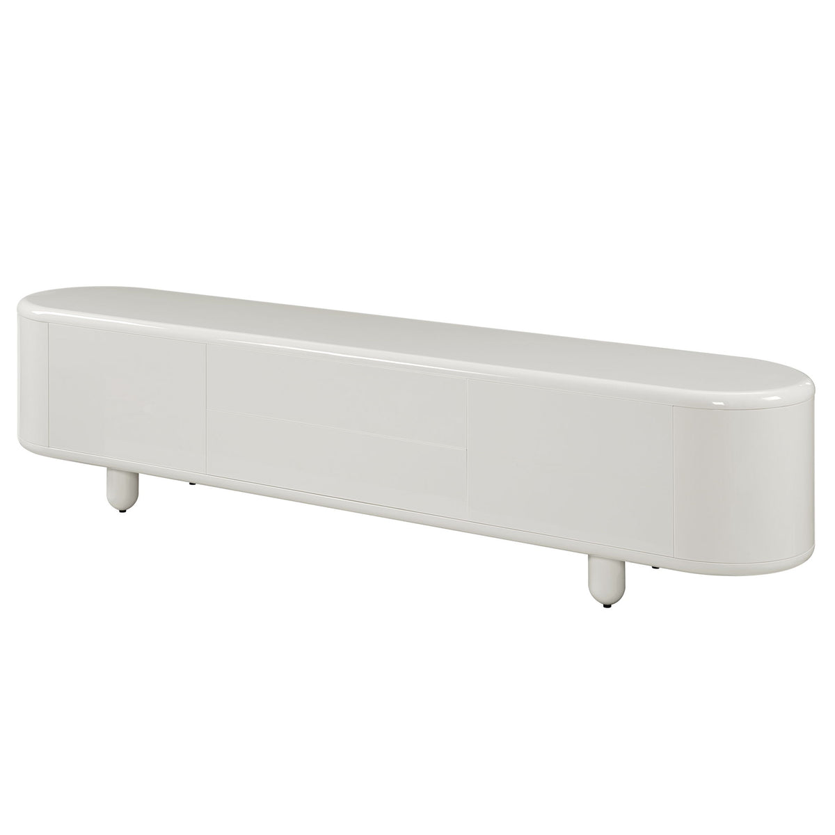 Keely - TV Stand - Gloss White