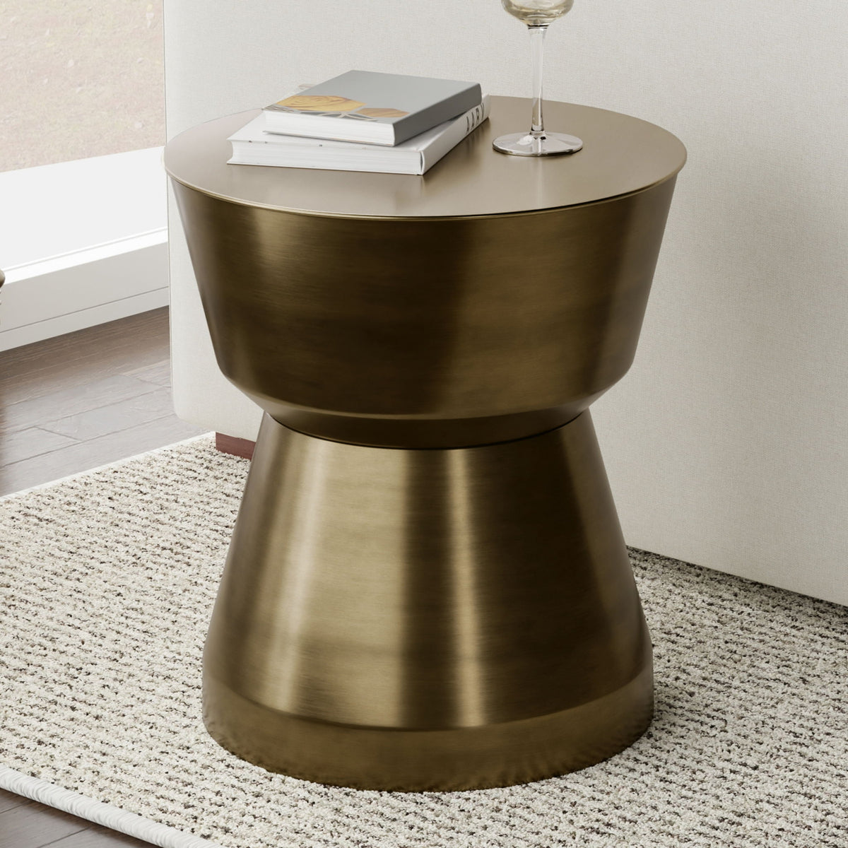 Allegra - Side Table - Antique Brass