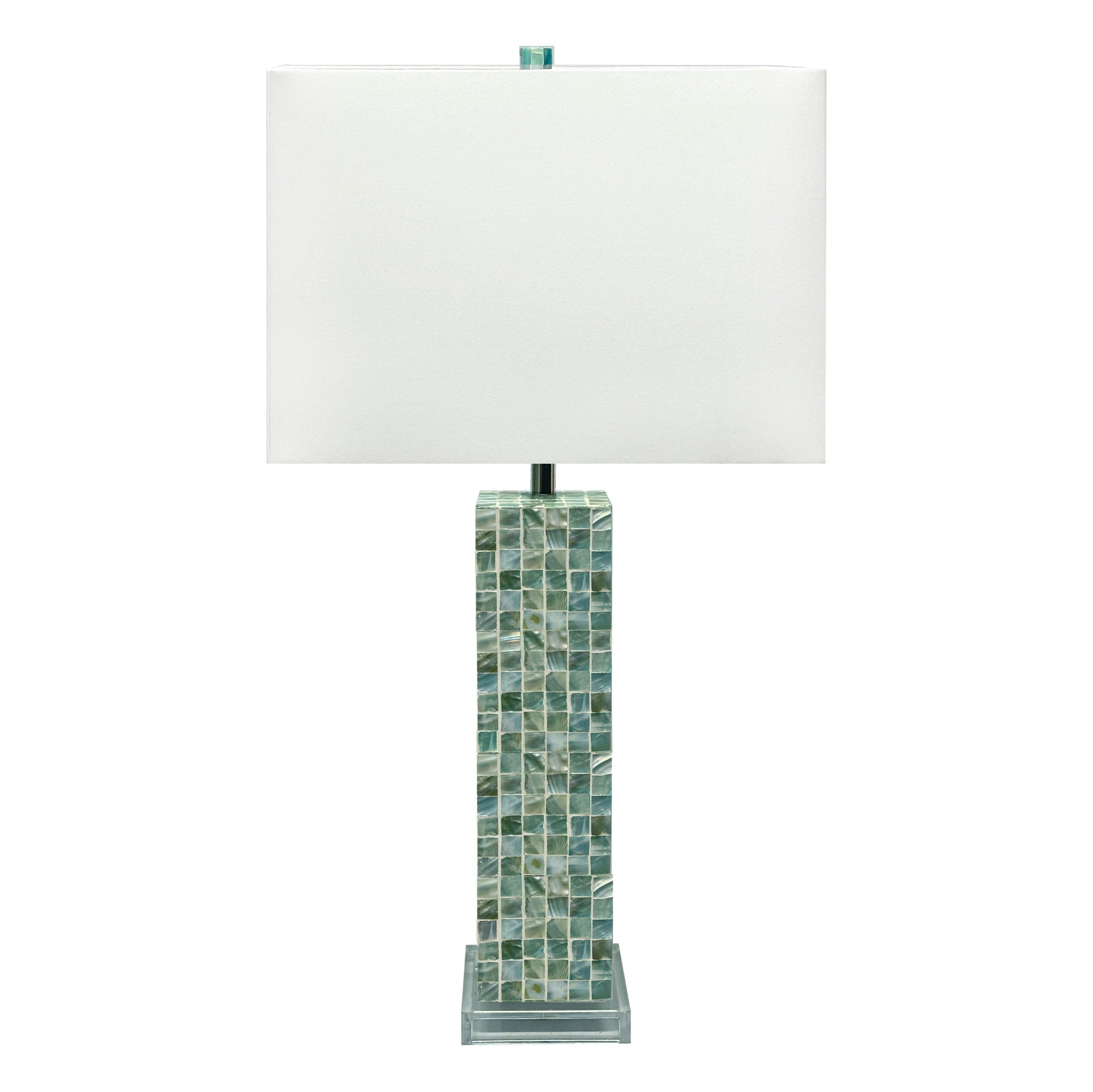 Aqua - Mother Of Pearl Table Lamp (Set of 2) - Aqua Shell