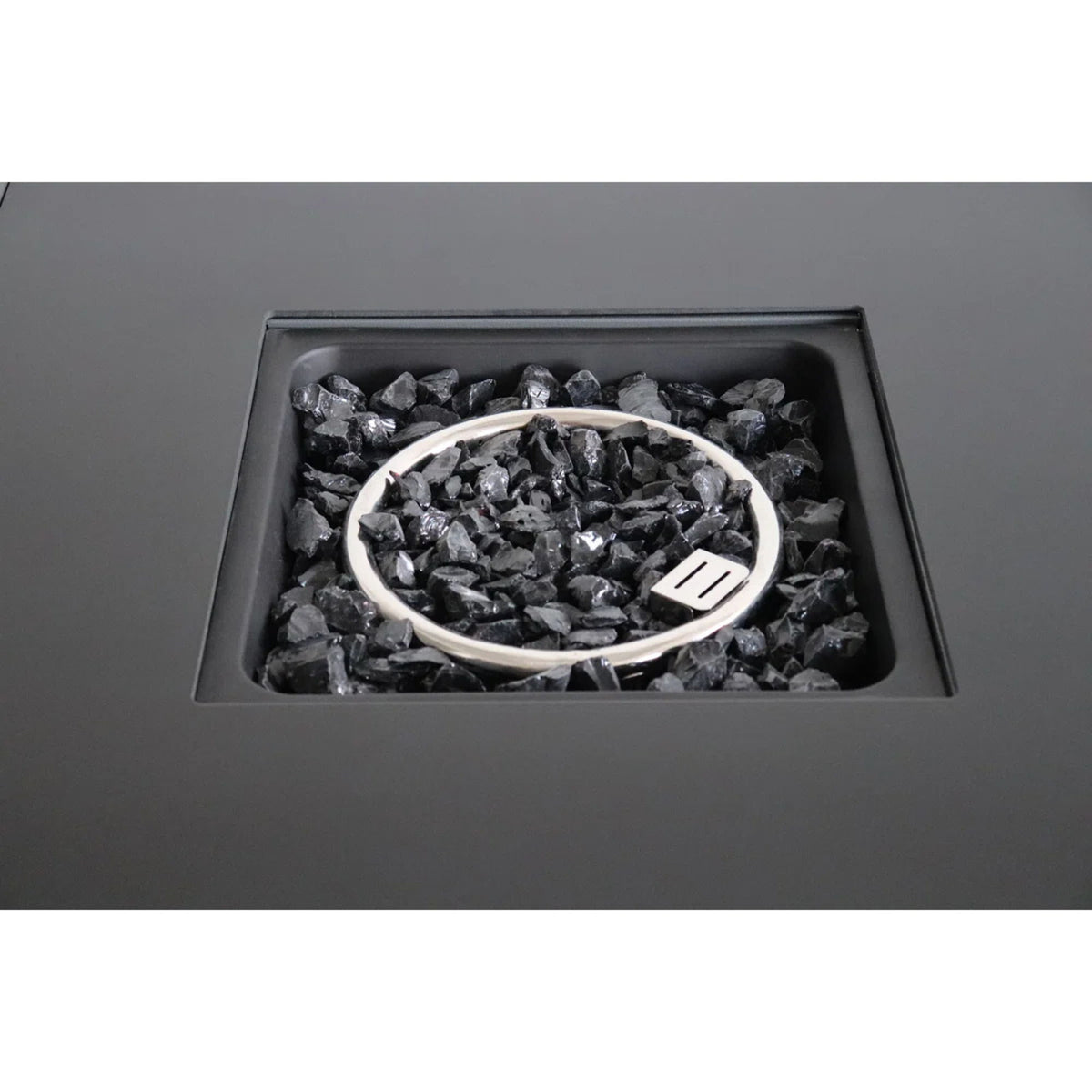 Durable Construction Outdoor Fire Pit Table With Lid - Gray