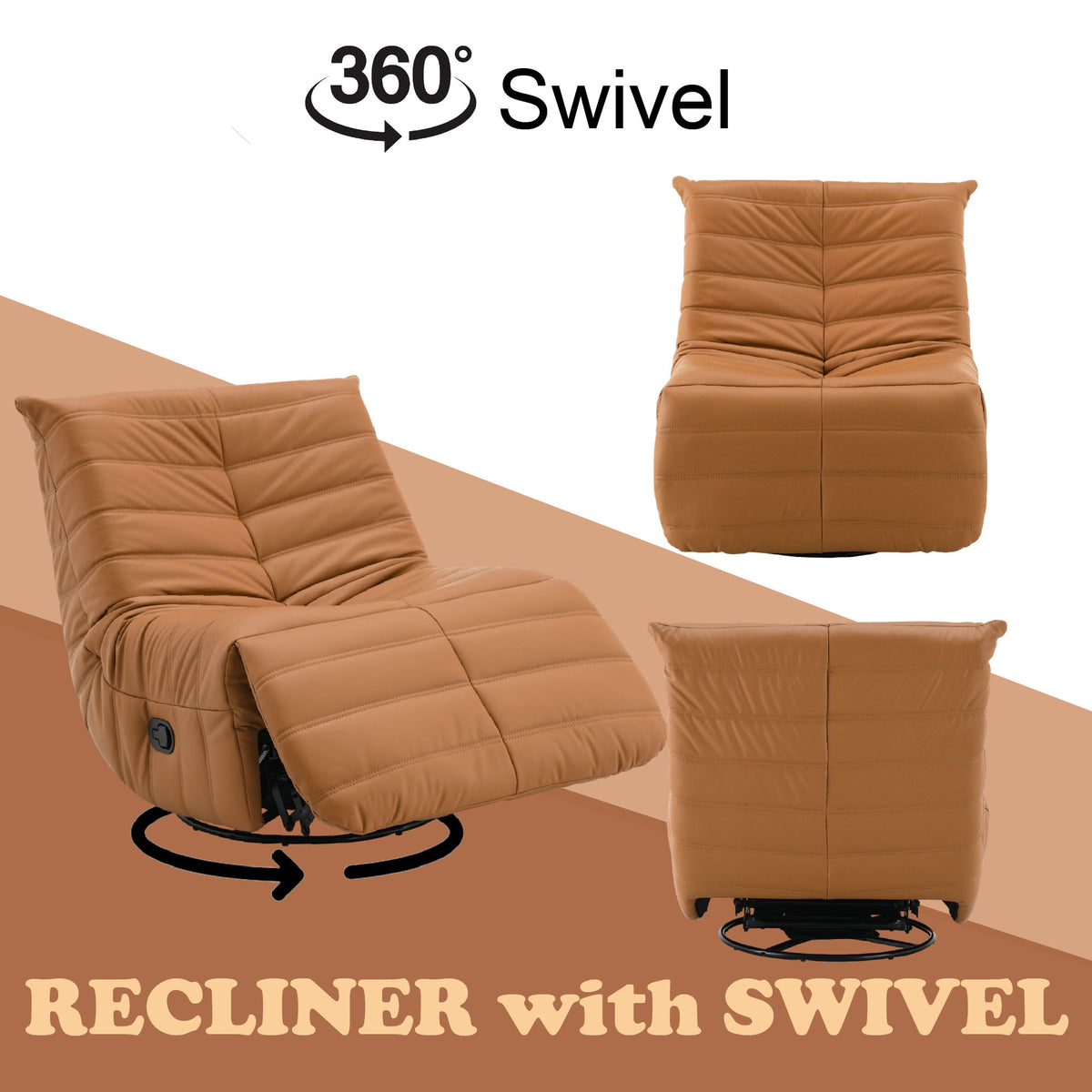 Glider Recliner Chair With Swivel