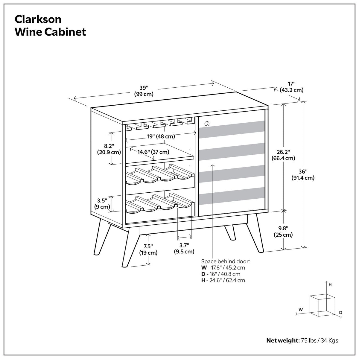 Clarkson - Wine Cabinet - Brown