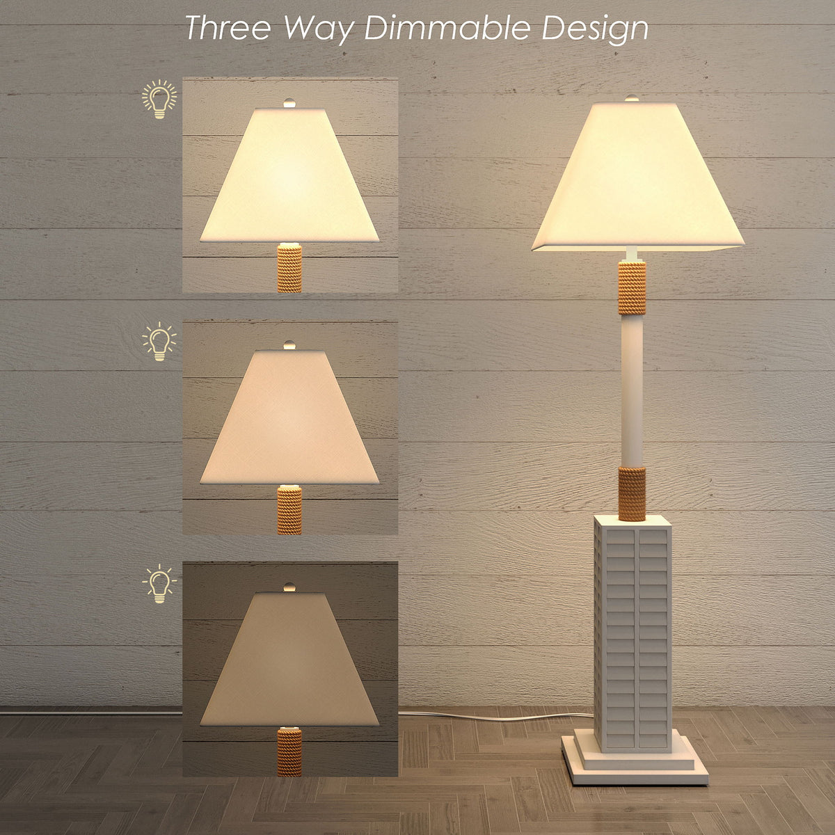 Shutter - Polyresin Coastal Floor Lamp