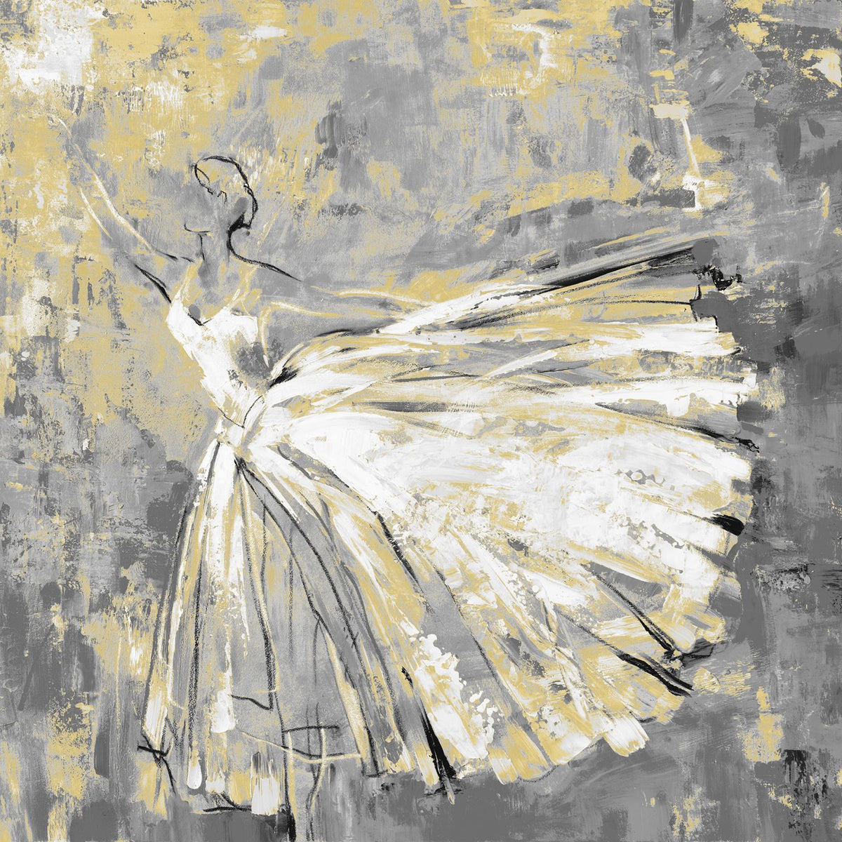 Dancer By Lorenzo Collective (Framed) - Gray