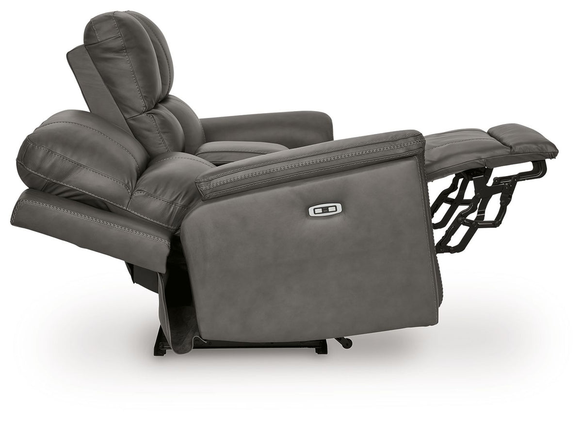 Bleckley - Power Reclining Loveseat With Console / Adjustable Headrest