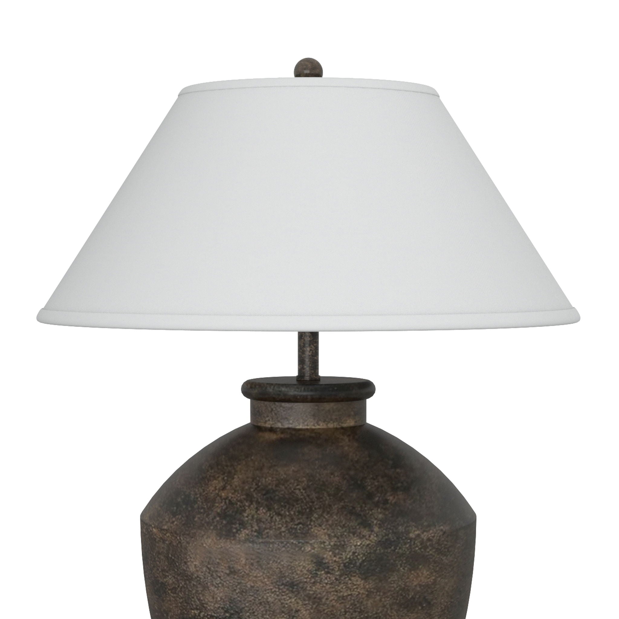 Terracotta - Resin Table Lamp - Black / Bronze