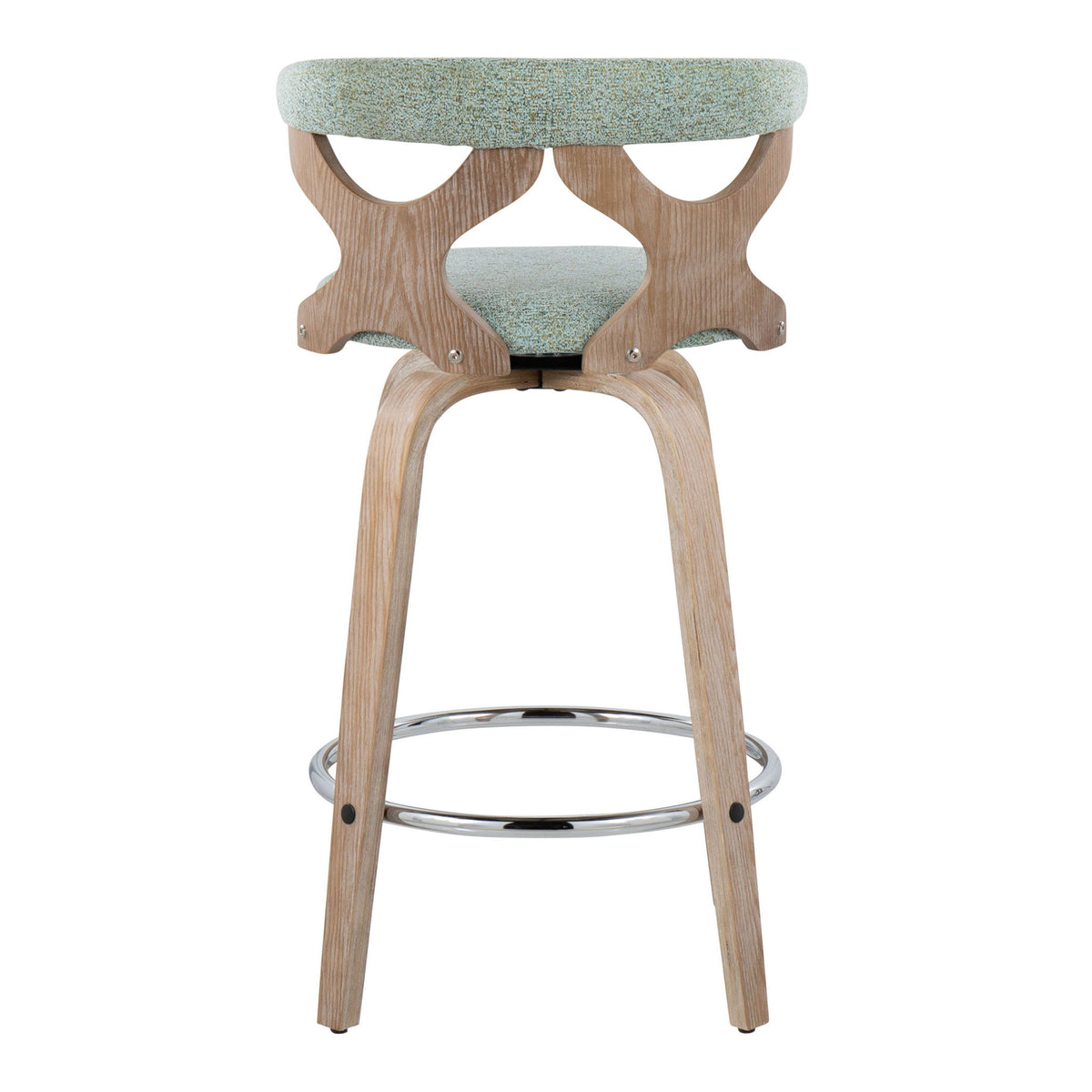 Gardenia - Mid Century Modern Fixed Height Counter Stool With Swivel (Set of 2)