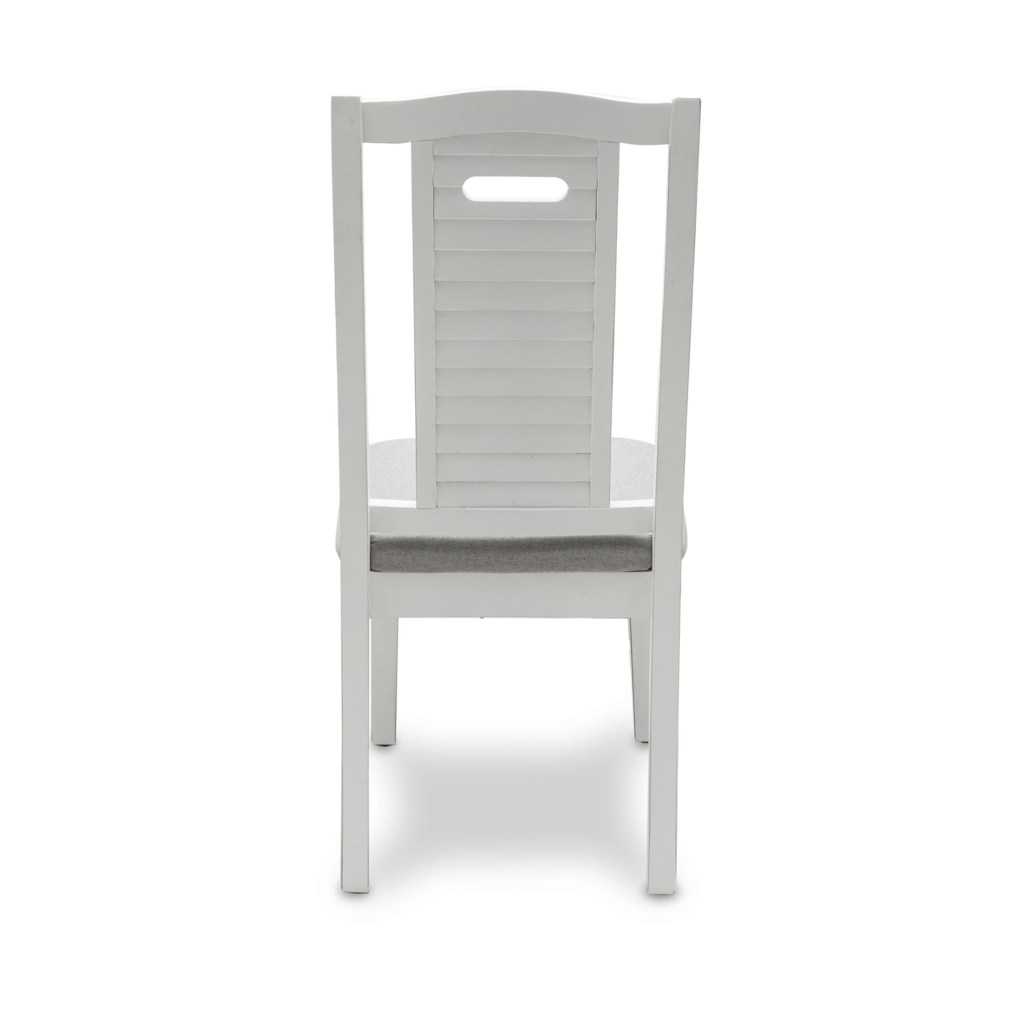 Islamorada - Shutter Back Upholstered Dining Chair (Set of 2) - Blanc / Dapple Gray
