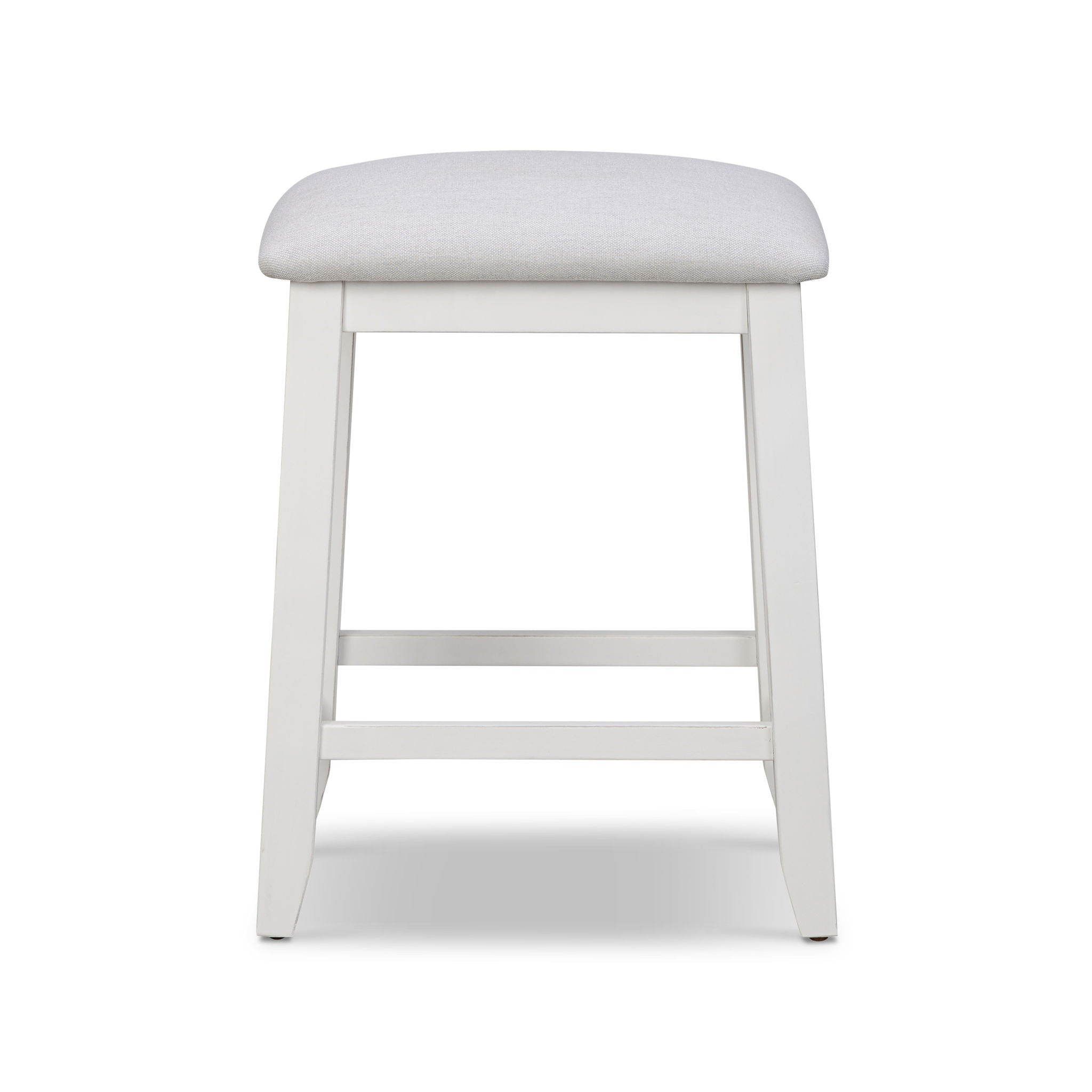 Islamorada - Backless Upholstered Stool - Blanc / Dapple Gray